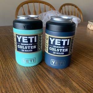 NWT Yeti rambler colsters in colors Seafoam and Navy